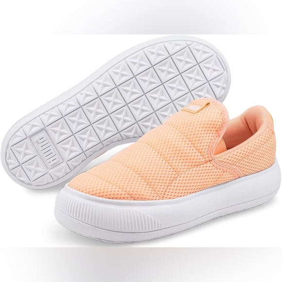 NWOT PUMA Womens Suede Mayu Mono Slip-On Sneakers Shoes Casual - Orange Size 8.5 - Picture 2 of 12